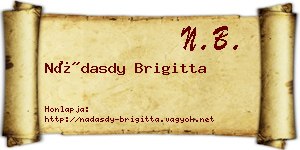 Nádasdy Brigitta névjegykártya
