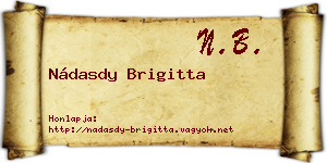 Nádasdy Brigitta névjegykártya